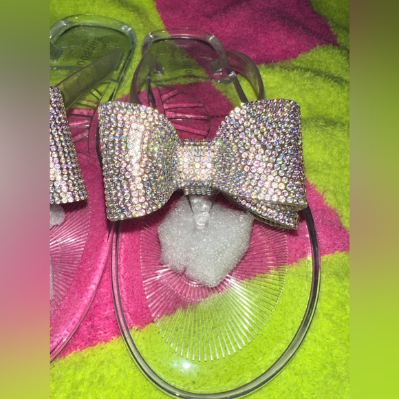 BAMBOO 🧊Carbon-03, Women's Clear Rhinestone Sandal, size 11, Brand New in Box - Picture 5 of 6